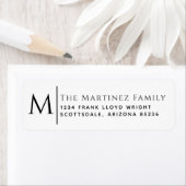 Rücksendeadresse Elegante Monogramm-Familie indivi (Insitu)