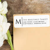 Rücksendeadresse Elegante Monogramm-Familie indivi