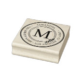 Rücksendeadresse Elegante Monogramm Minimalistisch Gummistempel (Stempel)