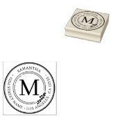 Rücksendeadresse Elegante Monogramm Minimalistisch Gummistempel (Stempel)