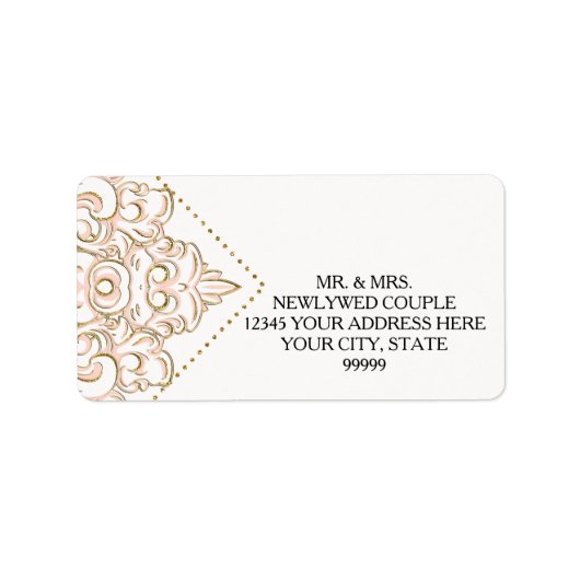 Rücksendeadresse Elegante romantische Hochzeiten Adressaufkleber (Vorne)