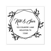 Rücksendeadresse Elegante Rustikale botanische Sch Permastempel (Design)