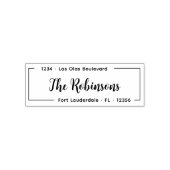 Rücksendeadresse Elegante Typografie Moderner Chic Permastempel (Design)