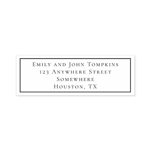 Rücksendeadresse Elegante Typografie und Grenzen Permastempel (Design)