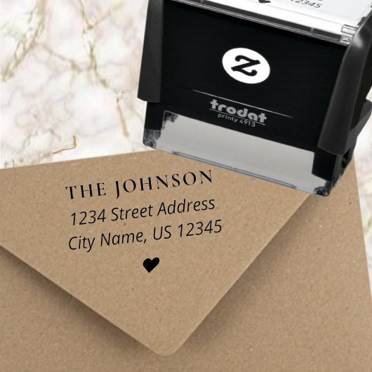 Rücksendeadresse Eleganter Minimalistischer Skript Permastempel