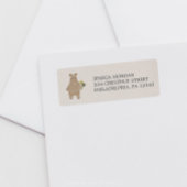 Rücksendeadresse Etikett Boho Woodland Bear