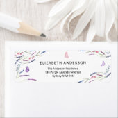 Rücksendeadresse-Etikett des lila Lavendels (Insitu)