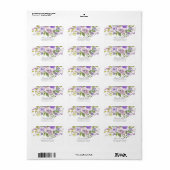 Rücksendeadresse-Etikett für den Lila Spring-Laven Adressaufkleber (Vorne)