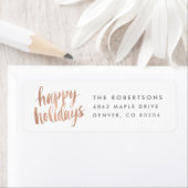 Rücksendeadresse-Etikett für gebürstetes Kupfer Ha (Insitu)