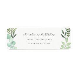 Rücksendeadresse-Etikett für grün gestrichene Wass