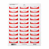 Rücksendeadresse - Etikett für Schneeflocken (Vorne)