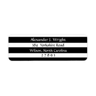 Rücksendeadresse-Etikett für weiße und schwarze So