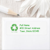 Rücksendeadresse-Etikett gerecycelt (Insitu)