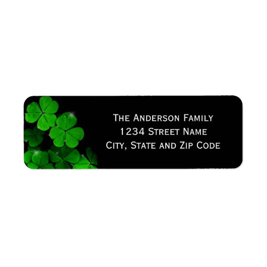 Rücksendeadresse-Etikett grün und schwarz (Vorne)