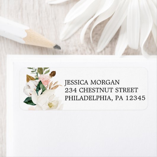 Rücksendeadresse Etikett Magnolia Baumwolle (Insitu)