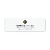 Rücksendeadresse-Etikett mit Globe-Logo (Vorne)