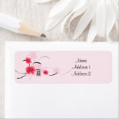 Rücksendeadresse Etikett Rosa Blossom Doppeltes Gl (Insitu)