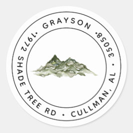 Rücksendeadresse Etikett/Siegel Klassischer Rundau Runder Aufkleber