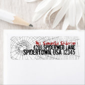 Rücksendeadresse Etikett, Spiderweb, Halloween-Par (Insitu)