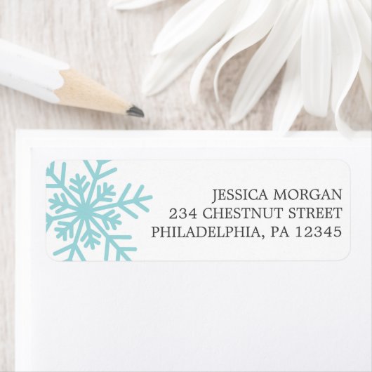 Rücksendeadresse Etikett Winter Snowflake (Insitu)