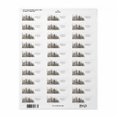 Rücksendeadresse Etikett Winterweihnachtsbäume (Vorne)