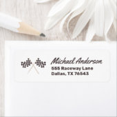 Rücksendeadresse Etikett Zwei Fast Race Car Geburt (Insitu)