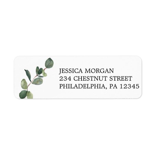 Rücksendeadresse Eucalyptus (Vorne)