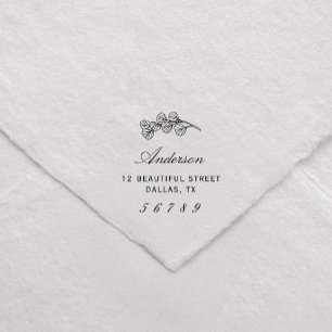 Rücksendeadresse Eukalyptus Grüne Permastempel