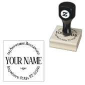 Rücksendeadresse Familienname Logo Gummistempel (Stempel)