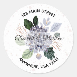 Rücksendeadresse Floral Umschlag Aufkleber