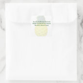 Rücksendeadresse für Ananas Quadratischer Aufkleber (Tasche)