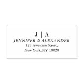 Rücksendeadresse für Anfangsbuchstaben Gummistempel (Prägung)