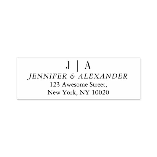 Rücksendeadresse für Anfangsbuchstaben Permastempel (Design)