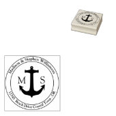 Rücksendeadresse für Ankermonogramm-Familienname Gummistempel (Stempel)