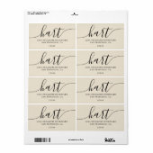 Rücksendeadresse für antike weiße Schriftzeichen (Vorne)