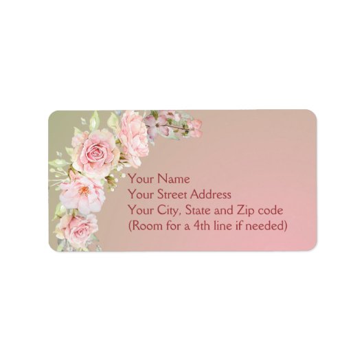 Rücksendeadresse für Aquarellfarben Adressaufkleber (Vorne)