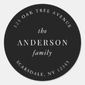 Rücksendeadresse für bearbeitbare Farbfamilien Runder Aufkleber (Vorderseite)