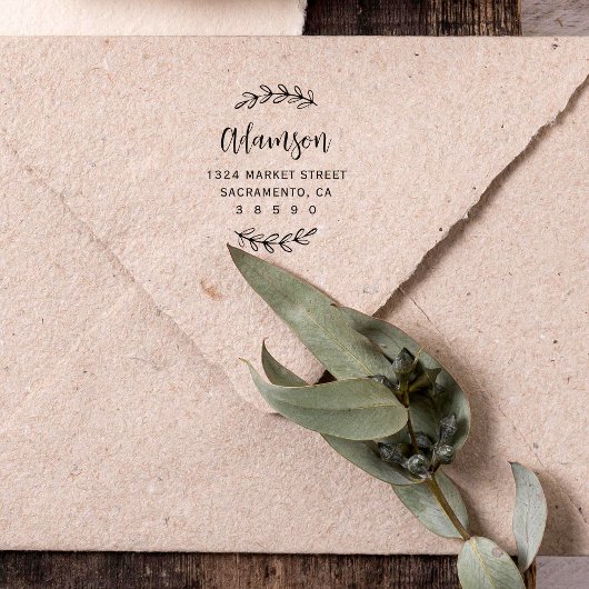 Rücksendeadresse für benutzerdefinierte botanische gummistempel