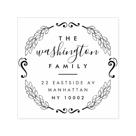 Rücksendeadresse für benutzerdefinierte Eleganschä Permastempel (Design)