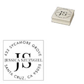 Rücksendeadresse für benutzerdefinierte Monogramm- Gummistempel (Stempel)