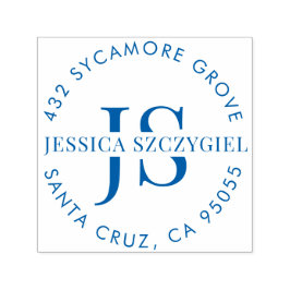 Rücksendeadresse für benutzerdefinierte Monogramm- Permastempel