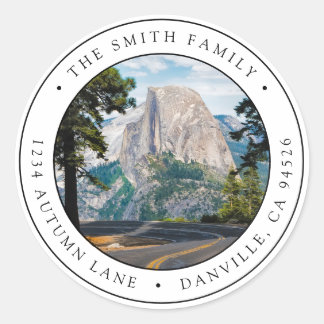 Rücksendeadresse für benutzerdefinierte Round-Foto Runder Aufkleber