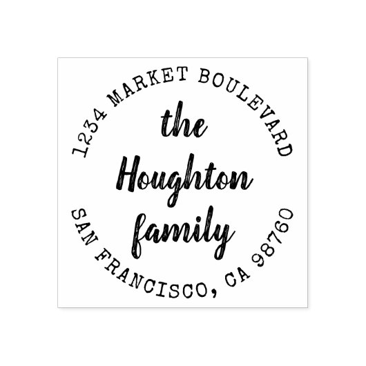 Rücksendeadresse für benutzerdefinierte rustikale gummistempel (Prägung)