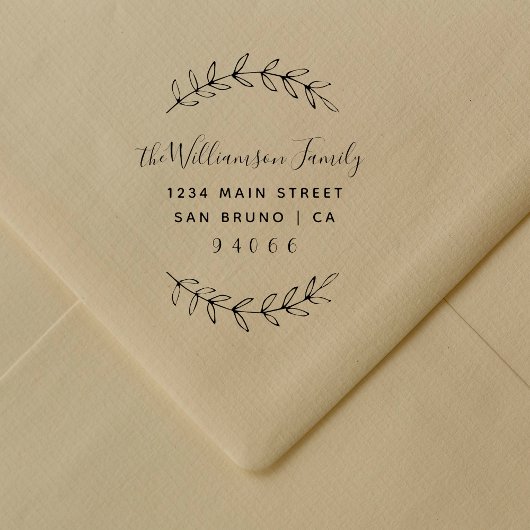 Rücksendeadresse für benutzerdefinierte Skriptfami Gummistempel