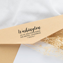 Rücksendeadresse für benutzerdefinierte Skriptfami Gummistempel