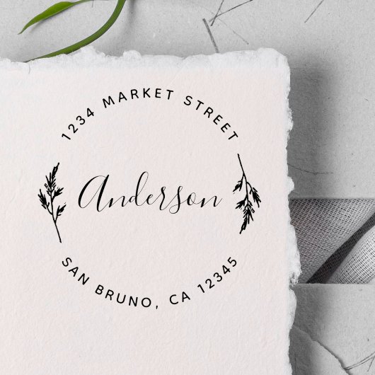 Rücksendeadresse für benutzerdefinierte Skriptfami Gummistempel