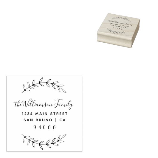 Rücksendeadresse für benutzerdefinierte Skriptfami Gummistempel (Stempel)