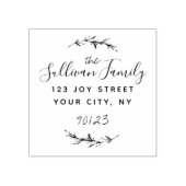 Rücksendeadresse für benutzerdefinierte Skriptfami Gummistempel (Prägung)