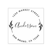 Rücksendeadresse für benutzerdefinierte Skriptfami Gummistempel (Prägung)