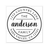 Rücksendeadresse für benutzerdefinierte Skriptfami Permastempel (Design)